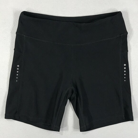 NYL Shorts Women's Medium Black Pull On Athletic Stretch Pocket Yoga Gym Running - Picture 1 of 10